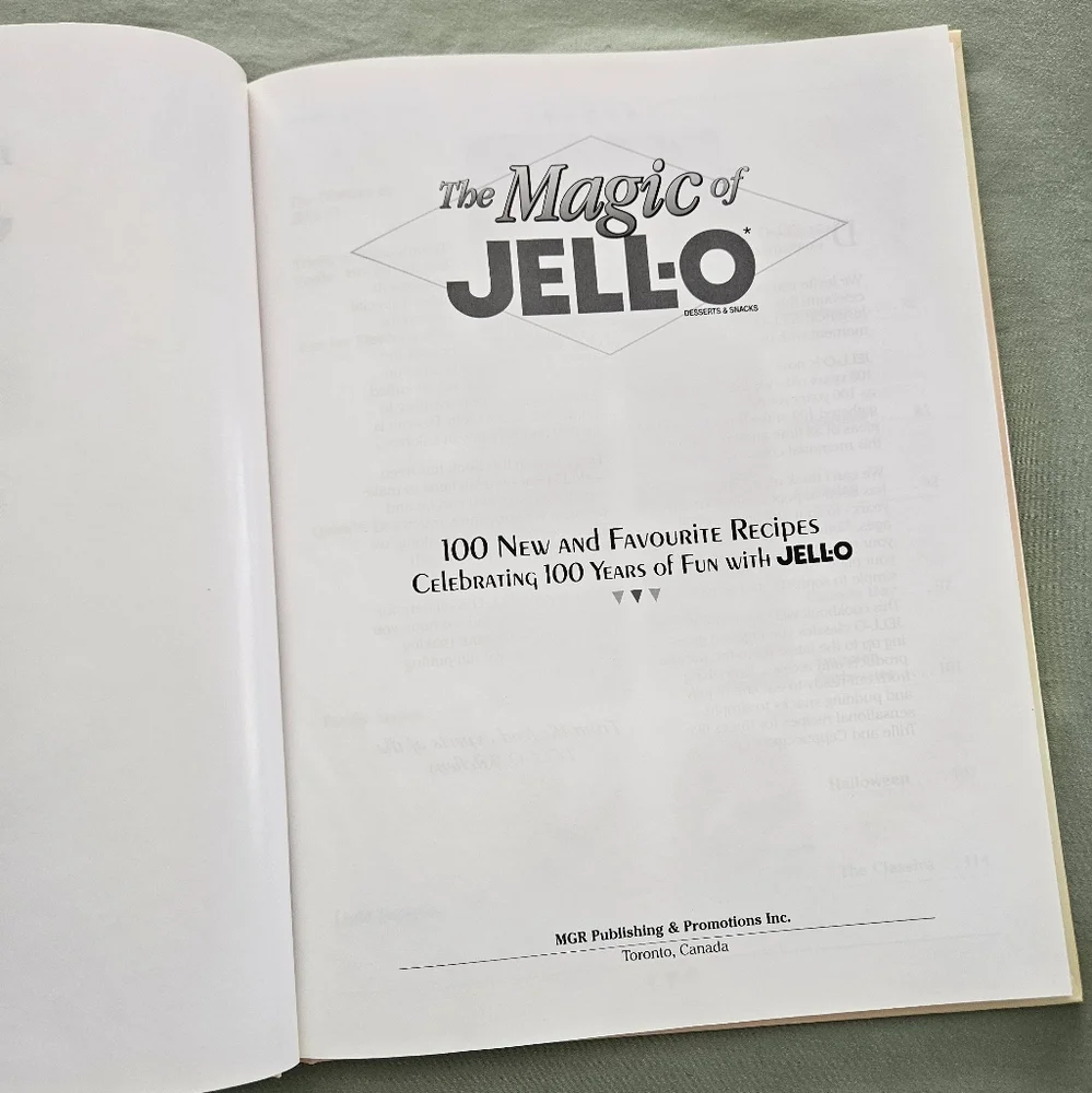 1997 The Magic of‎ Jell-O Hardcover Vintage Recipe Cook Book Desserts - Picture 3 of 9